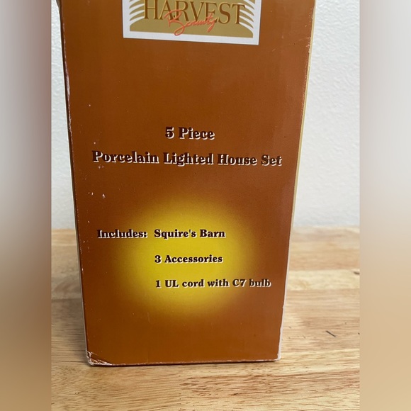 Harvest Bounty 5 Piece Porcelain Lighted House - The Squire’s Barn #25086 - Picture 6 of 8